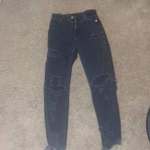 Black ripped jeans American eagle